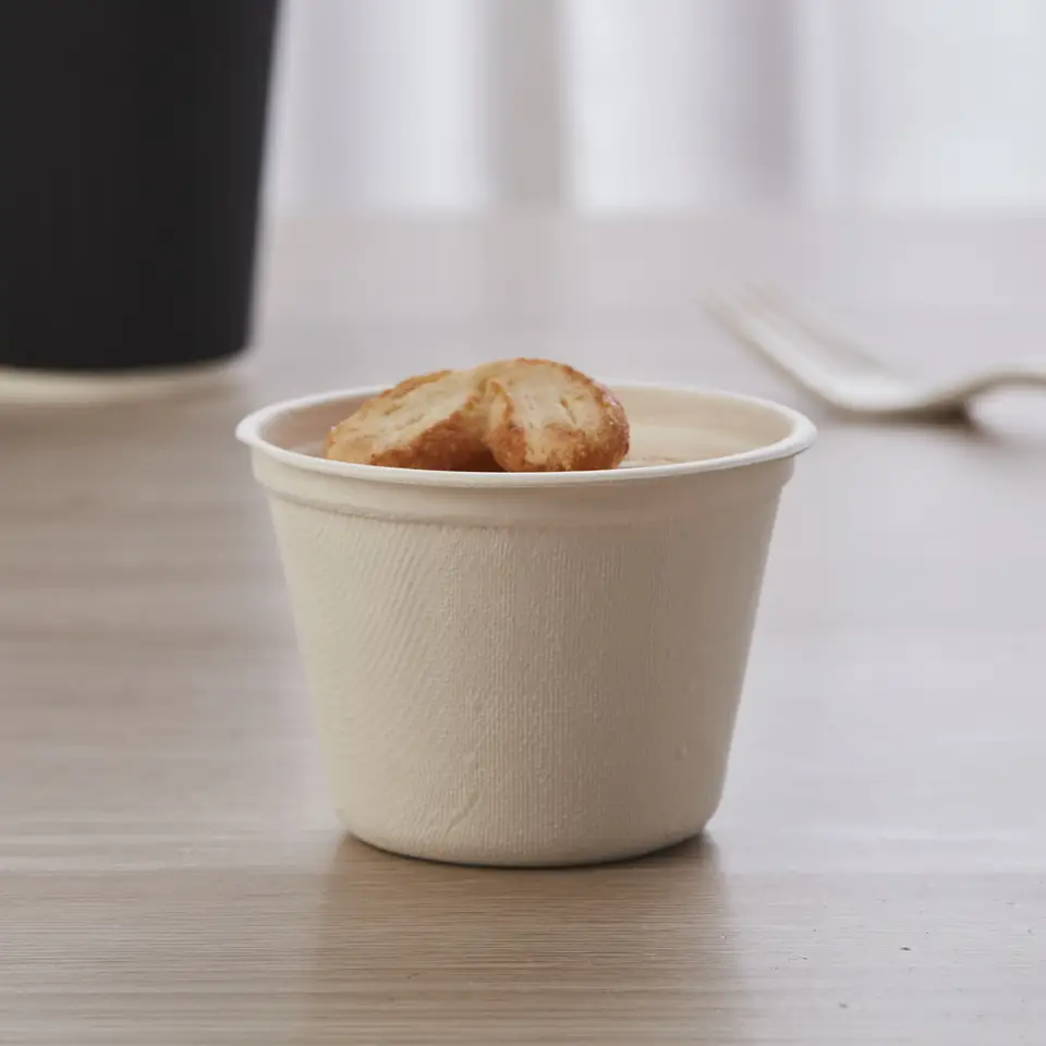 Sugarcand 甘蔗渣 5 盎司可生物降解咖啡杯饮用纸杯环保一次性纸茶杯派对