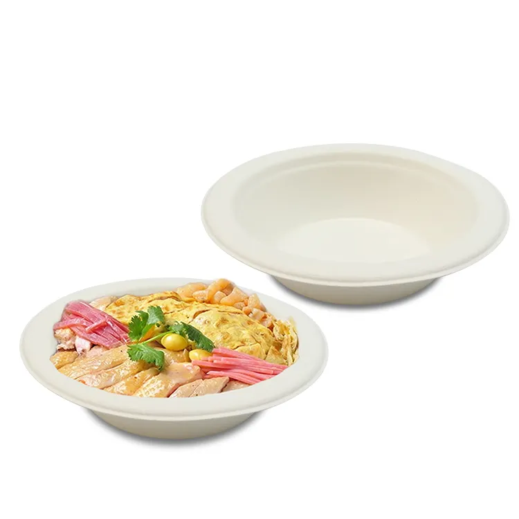 定制印刷标志设计环保一次性可回收大号24盎司（680毫升）碗热汤食品纸浆纸容器