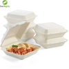 可生物降解甘蔗渣食品外卖蛋糕汉堡 8' x 8' 铰链容器