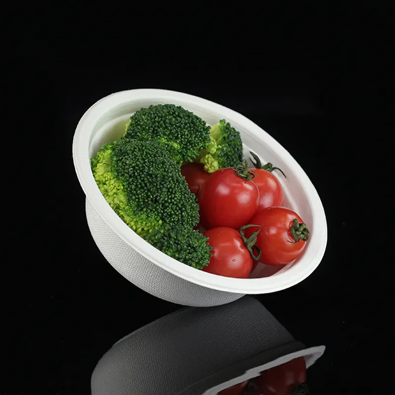 可生物降解环保一次性外卖 9 盎司（250 毫升）碗热汤容器甘蔗渣纸浆餐具