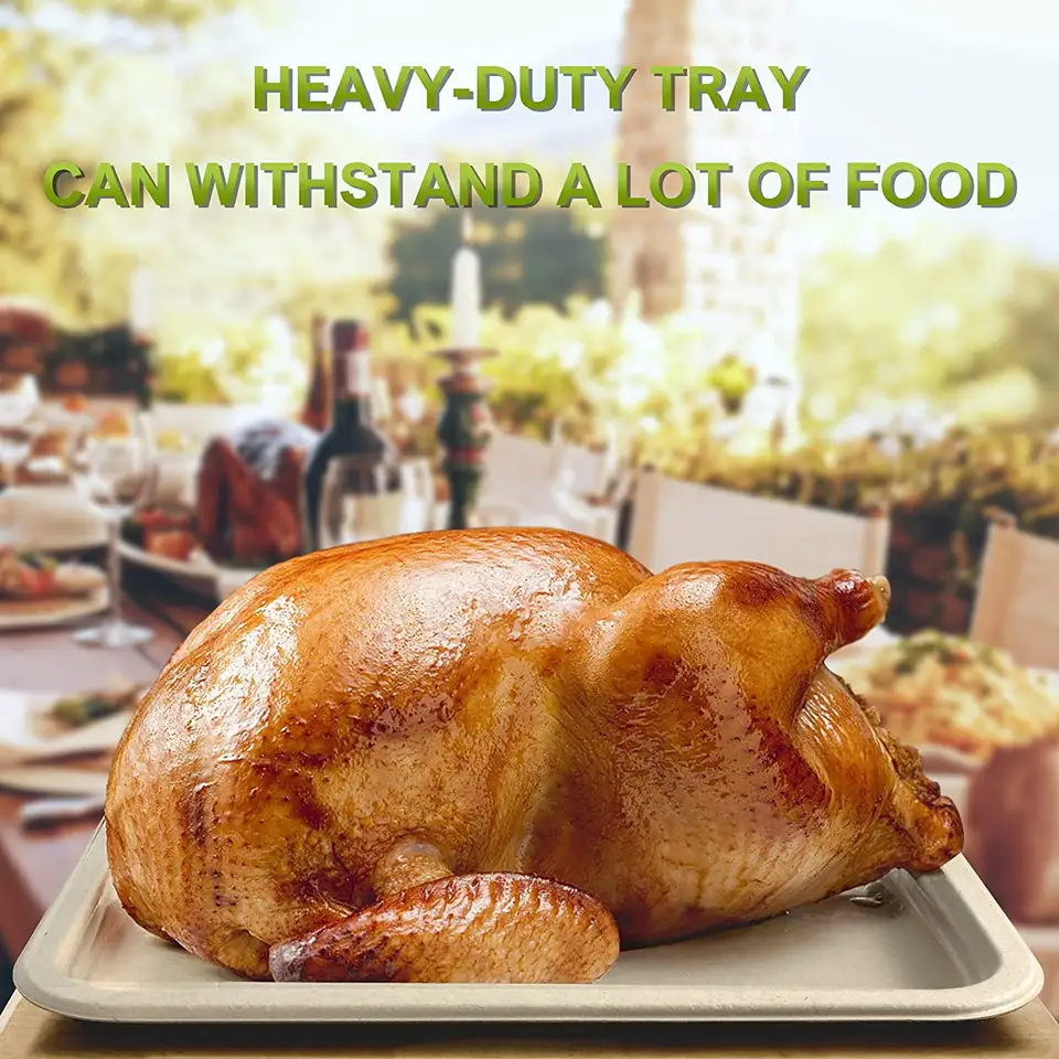 100% 可降解一次性甘蔗渣 8' x 6' x 1' 食品包装托盘