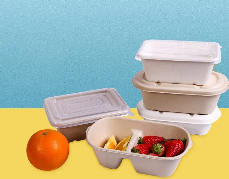 大托盘可生物降解甘蔗渣纸浆板 100% 可堆肥 7' x 5' x 1.5' 托盘