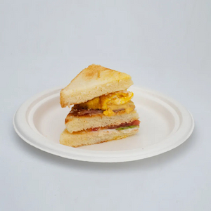 可堆肥可生物降解一次性 8.75 英寸圆形甘蔗渣派对餐盘