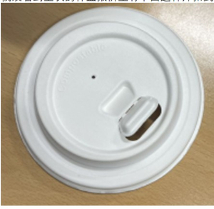 工厂热销 100% 可生物降解杯盖生态甘蔗渣原料纸浆 90 毫米儿童杯圆顶盖