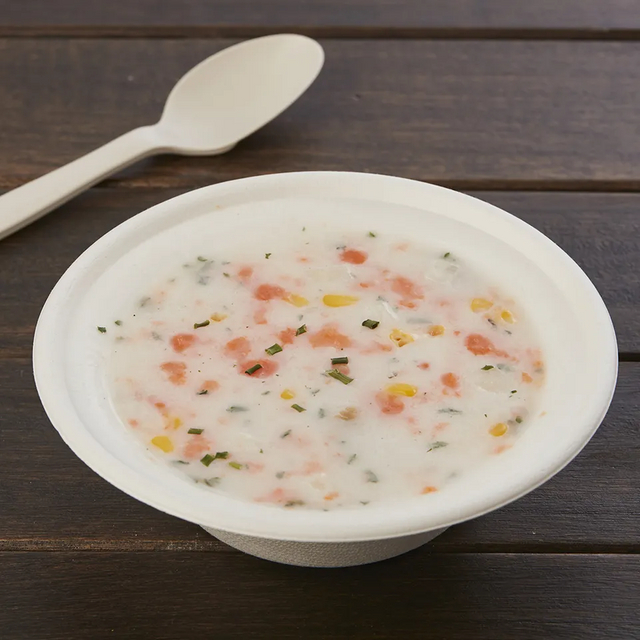 环保可堆肥 12 盎司（340 毫升）食品外卖一次性碗